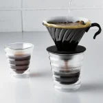 Dripper قهوه فلزی طرح Hario V60سیاه