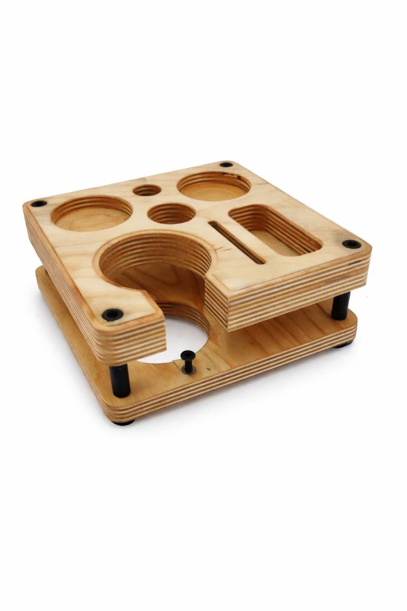 استند دو طبقه مربع قهوه سایز 51