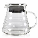 سرور V60 شیشه‌ای 600 میل مدل 02 درب‌دار