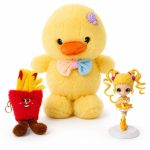 ست دوستان آفتابی 🐥🍟✨  Sunny Friends Set | Duck Plush, Fries Charm & Anime Figure