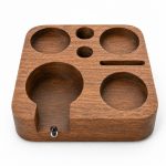 استند چوب گردو تجهیزات باریستا سایز 58 میلی‌متر | Walnut Coffee Station 58mm