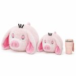 ست عروسک خوک و تراول‌ماگ 🐷☕ | Plush Pig & Travel Mug Set