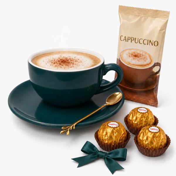 set-cappuccino-teal-outside-600x600 ست هدیه کاپوچینو «زمرد طلایی»141 - Image 1