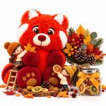 خرید ست هدیه پاییزی پاندای قرمز دینال | قصه جنگل نارنجی 🍁47
