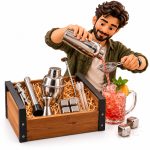 ست هدیه آیس‌بار دینال | مجموعه کامل ابزار بار سرد با باکس چوبی