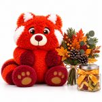 خرید ست هدیه پاییزی پاندای قرمز دینال | قصه جنگل نارنجی 🍁47 - تصویر 3